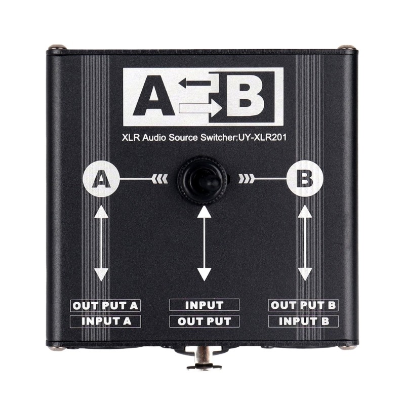 Professional Sound XLR Switching Box 2 Input Selectors Gold Plateds Interfaces