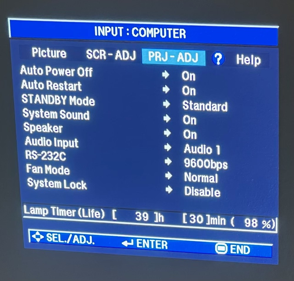 SHARP Notevision PG-F200X Projector, remote & Apple adapter, VERY LOW LAMP HOURS