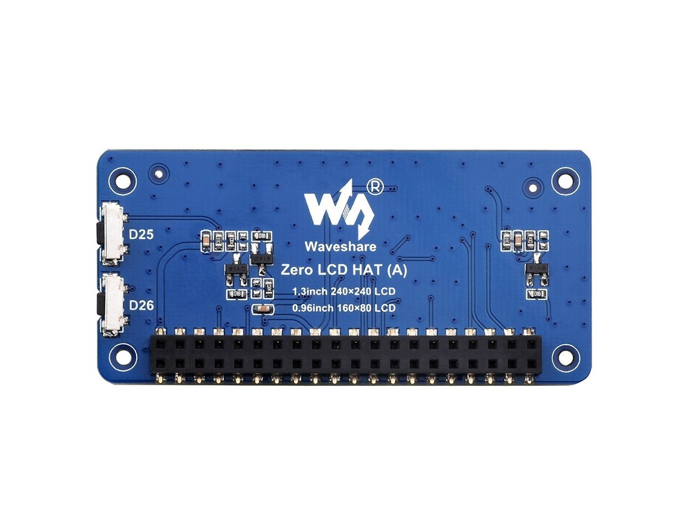Waveshare Triple LCD HAT For Raspberry Pi, Onboard 1.3inch IPS LCD Main Screen