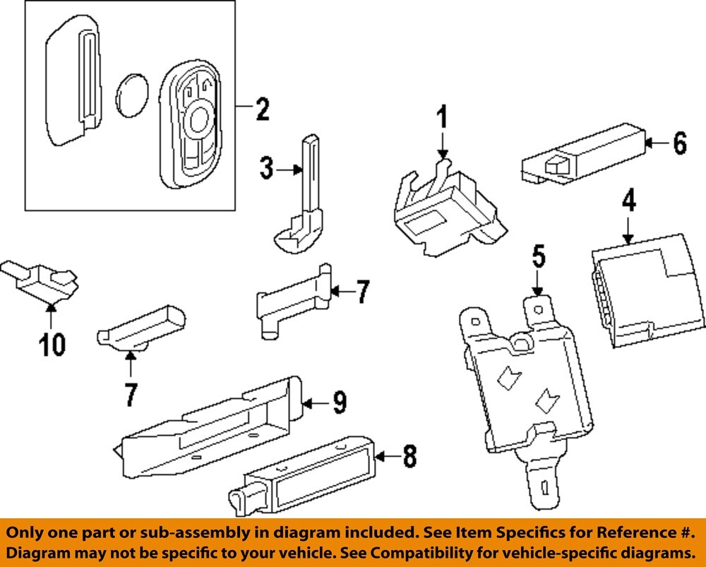 GM OEM 16-21 Bolt EV Electrical Keyless Entry Components-Transmitter 13529664