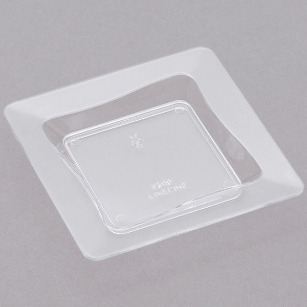 Fineline Settings B6200-CL, 3x3-Inch Clear Plastic Tiny Trays, 200/Case