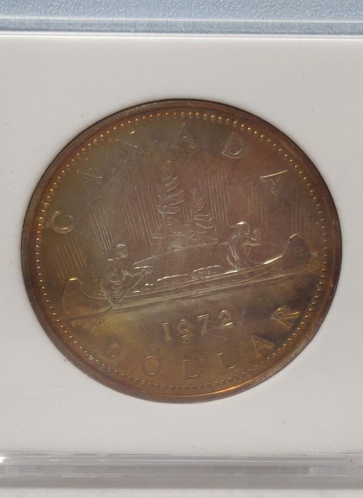 1972 CANADA SILVER DOLLAR GOLDEN TONED