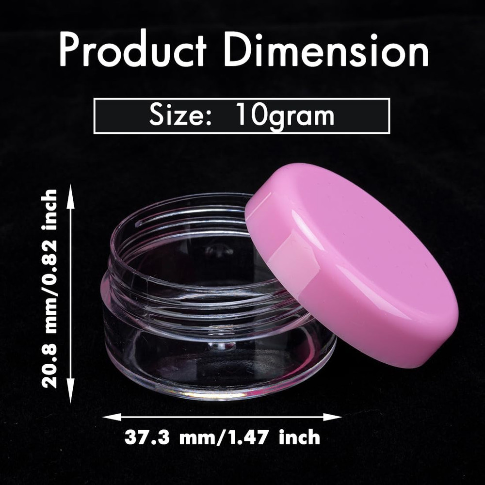 10 Gram 20 Count Sample Containers, Small Plastic Containers with Lids, Empty Sa
