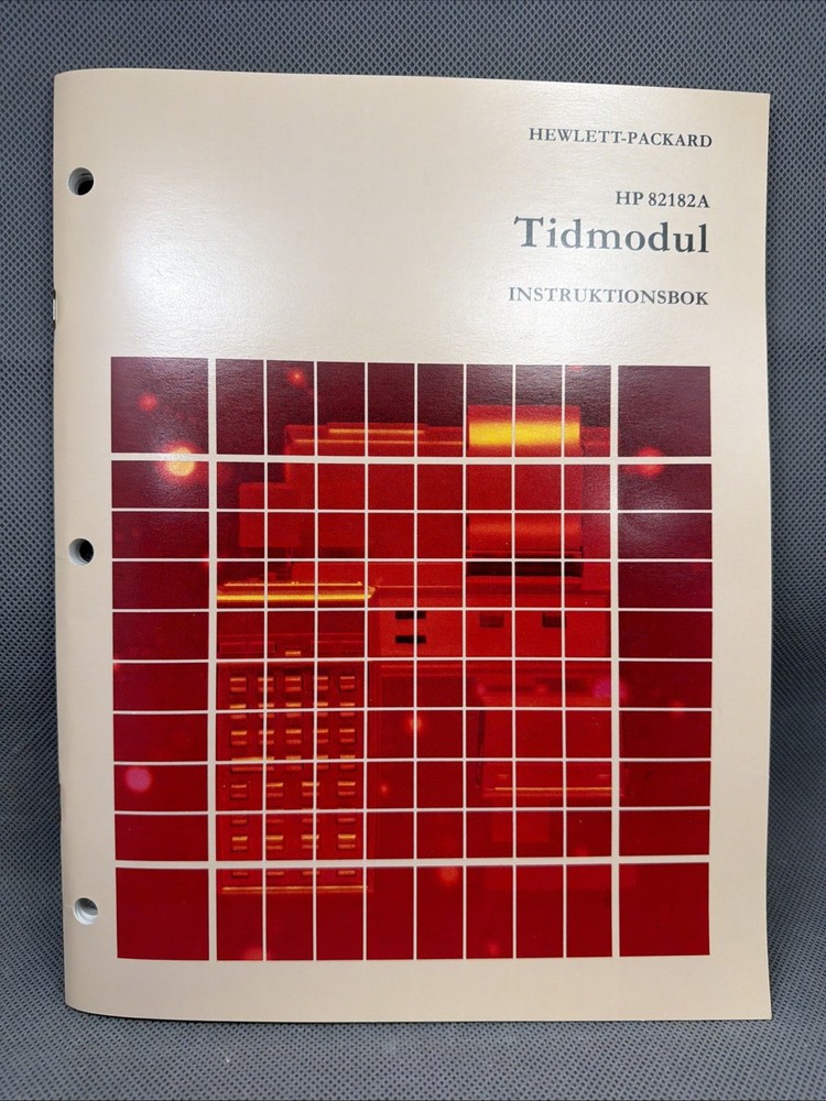 HP 82182A Time Module, Manual ONLY, Swedish