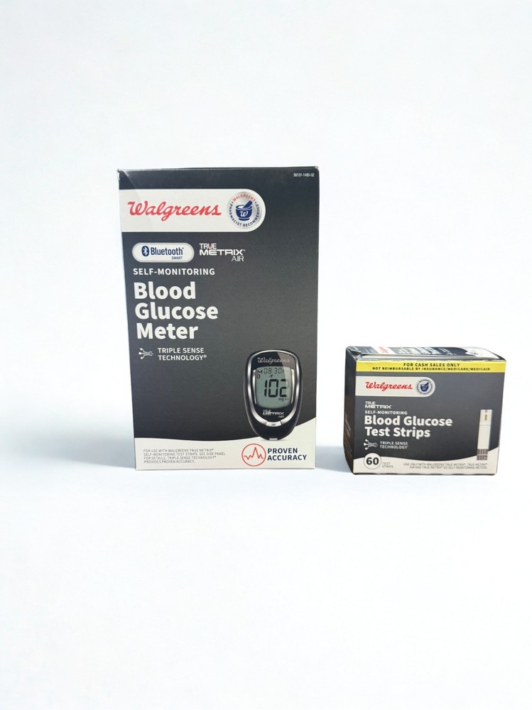 NEW Walgreens TRUE METRIX Air Meter & 60 Test Strips (Long Exp: 2027+) Bluetooth