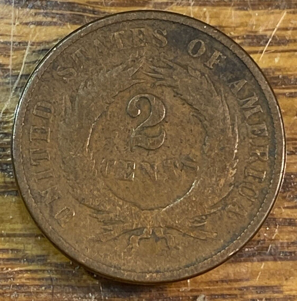 1868 Two Cent Piece Nice Original Fine CHRC