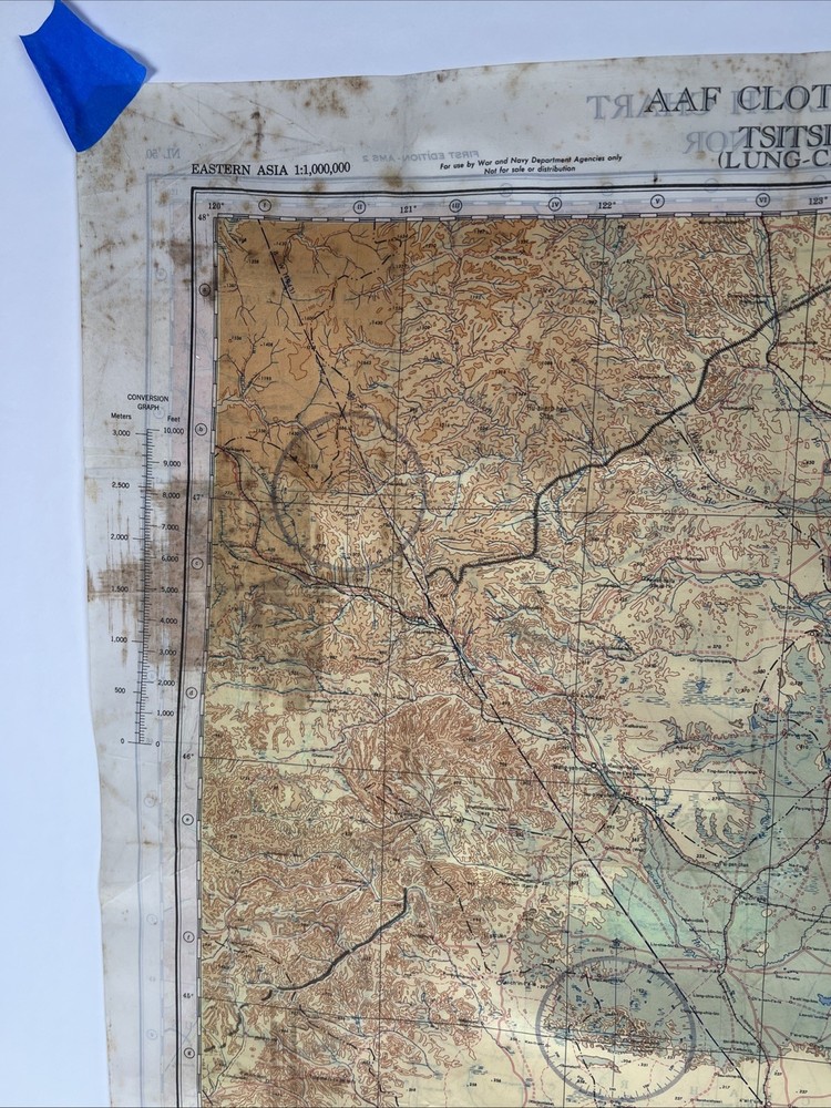 AAF CLOTH CHART Eastern Asia 1943