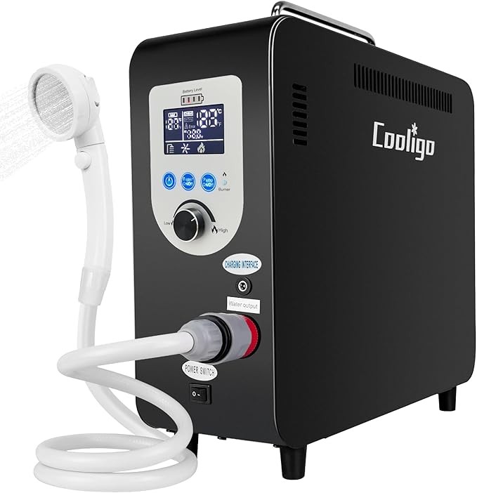 4500mah Battery Portable Water Heater for Camping Propane Camp Shower 40900 BTU