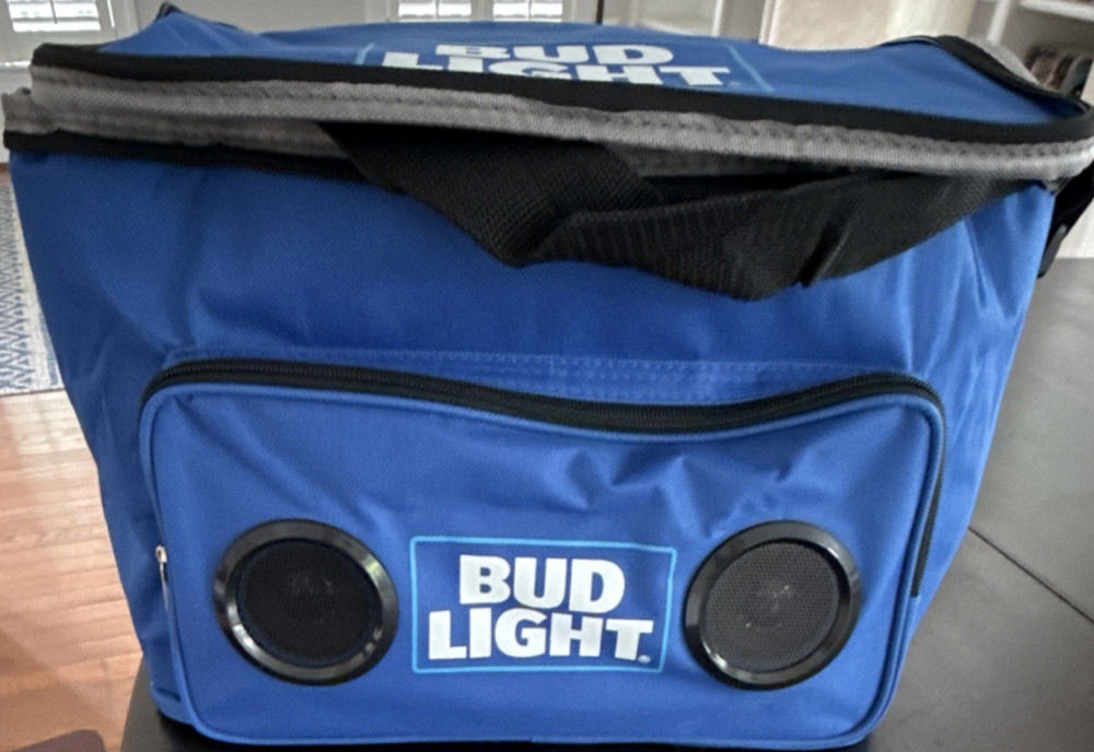 Bud Light  Soft Cooler/ Bluetooth Speaker Rechargeable 24 Can