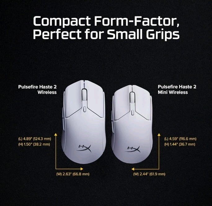 HyperX Pulsefire Haste 2 Mini Wireless White Gaming Mouse