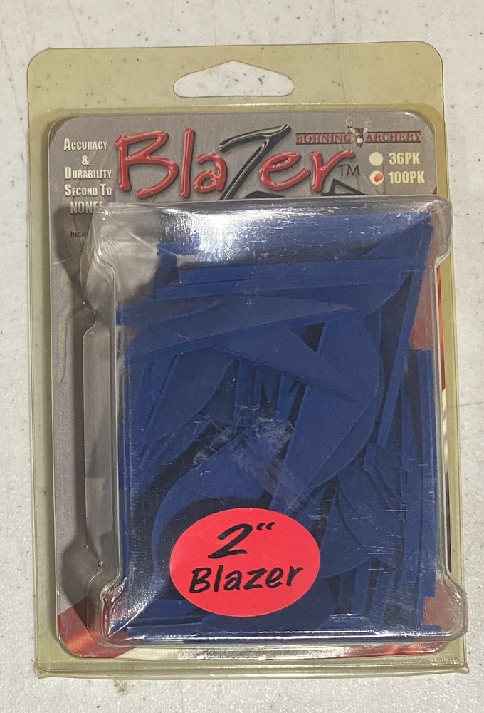 Bohning Blazer Archery Vane (100-Pack), Blue