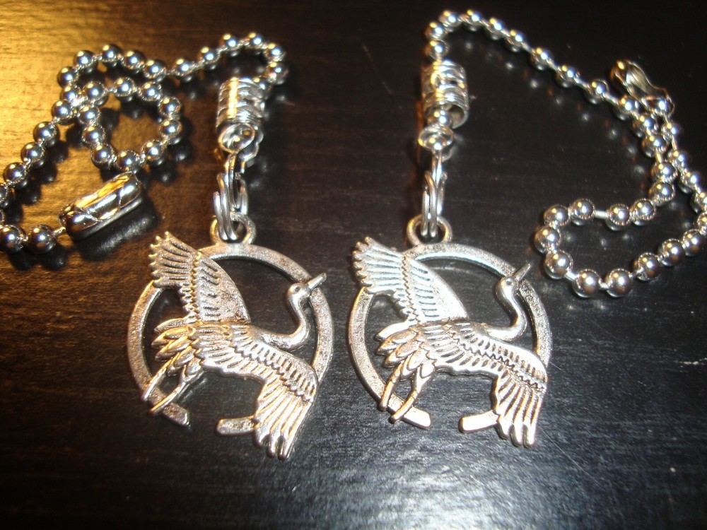 Pair Ceiling Fan Pull Chains – Heron Pendants – Decorative Light/Lamp Pulls