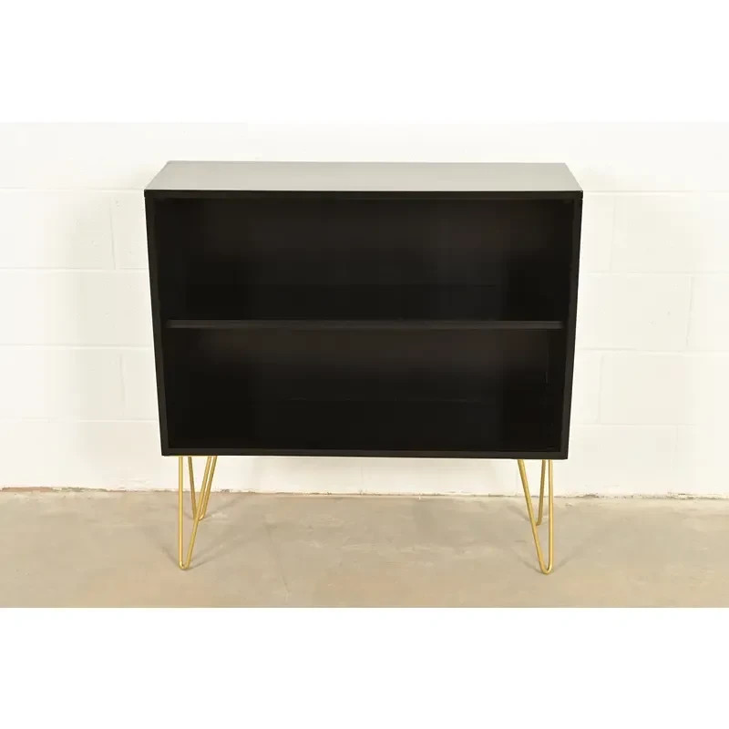 Paul McCobb Planner Group Black Lacquered Bookcase, Newly Refinished
