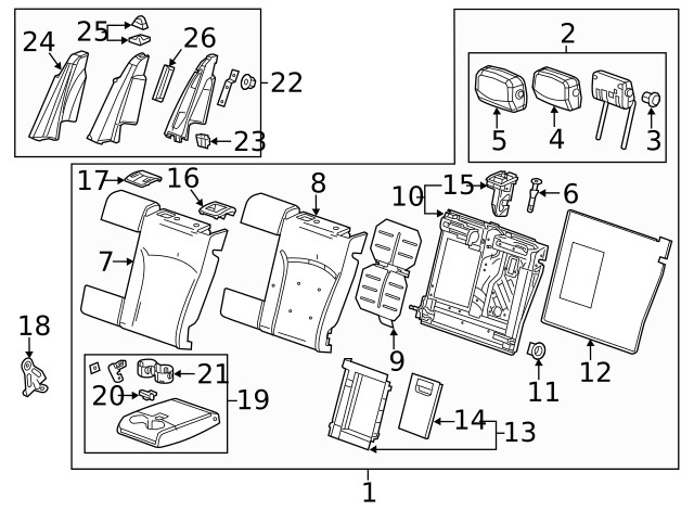 Genuine GM Headrest Knob 22890147
