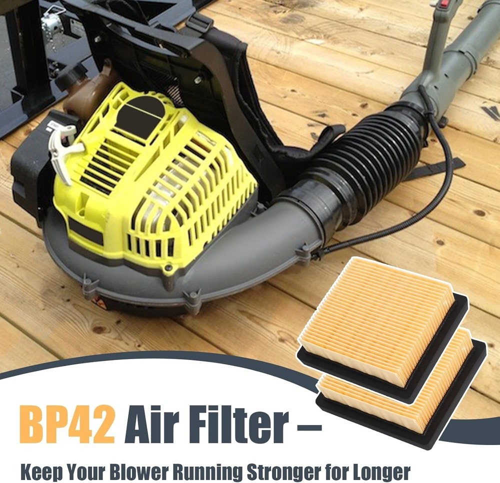 2Pack BP42 Air Filter Replacement for Ryobi RY08420 RY08420A Backpack Blower Rep