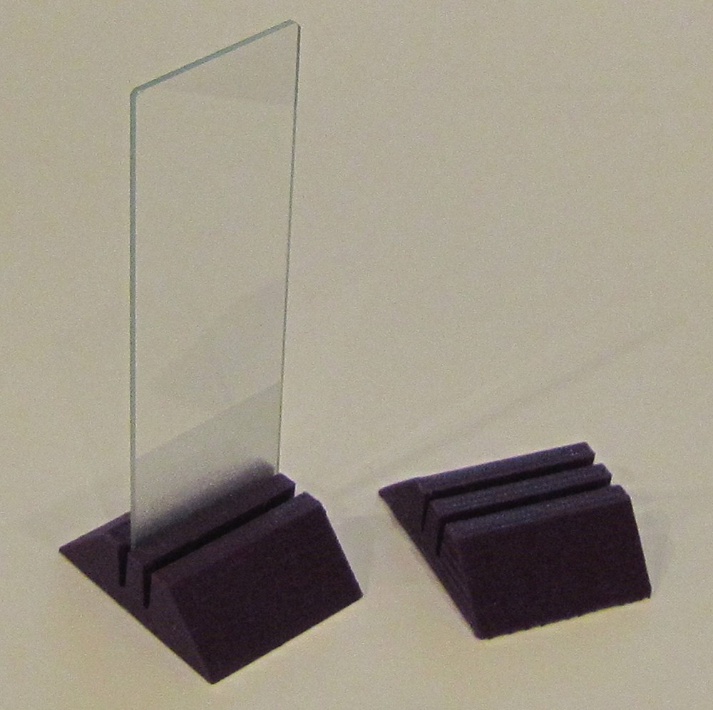 Pair (2x) of Microscope Slides Stand Rest Rack Holder Desktop Lab Bench Display