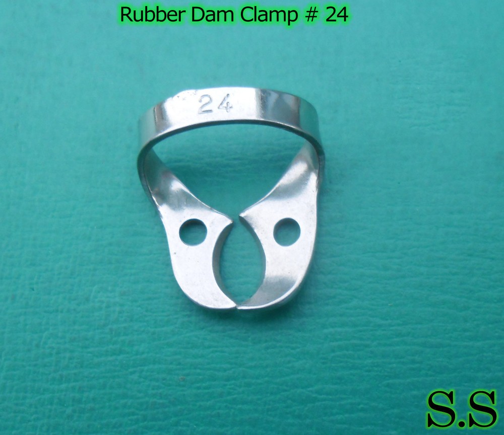 6 ENDODONTIC RUBBER DAM CLAMPS # 24 Dental Instruments
