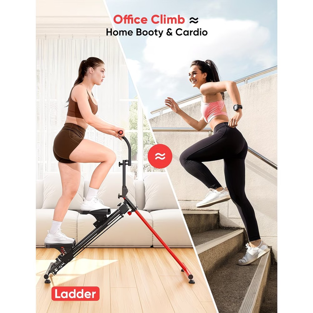 Adjustable Stair Stepper for Home with 3 Workout Modes, Folding Stair Climber