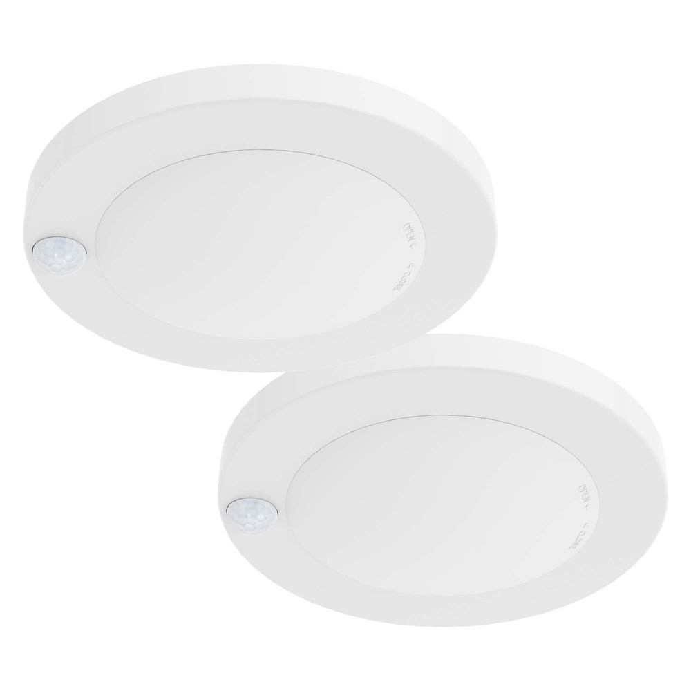 2 Packs LED 6 120 Volts Closet Light Wired PIR Motion Sensor Ceiling Disc Li