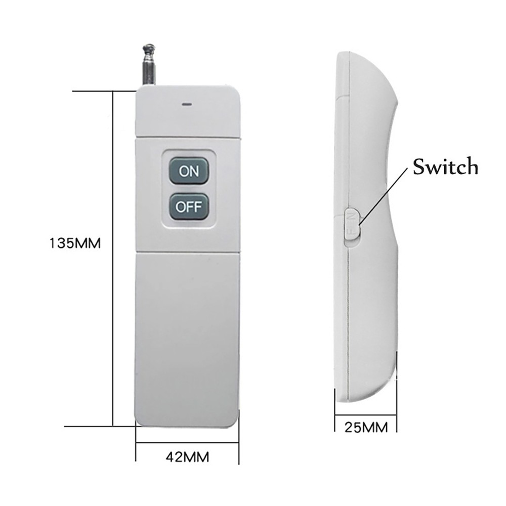 1.5KM Range 433MHZ 2CH RF Wireless Remote Control Switch AC100V-240V W/ Antenna