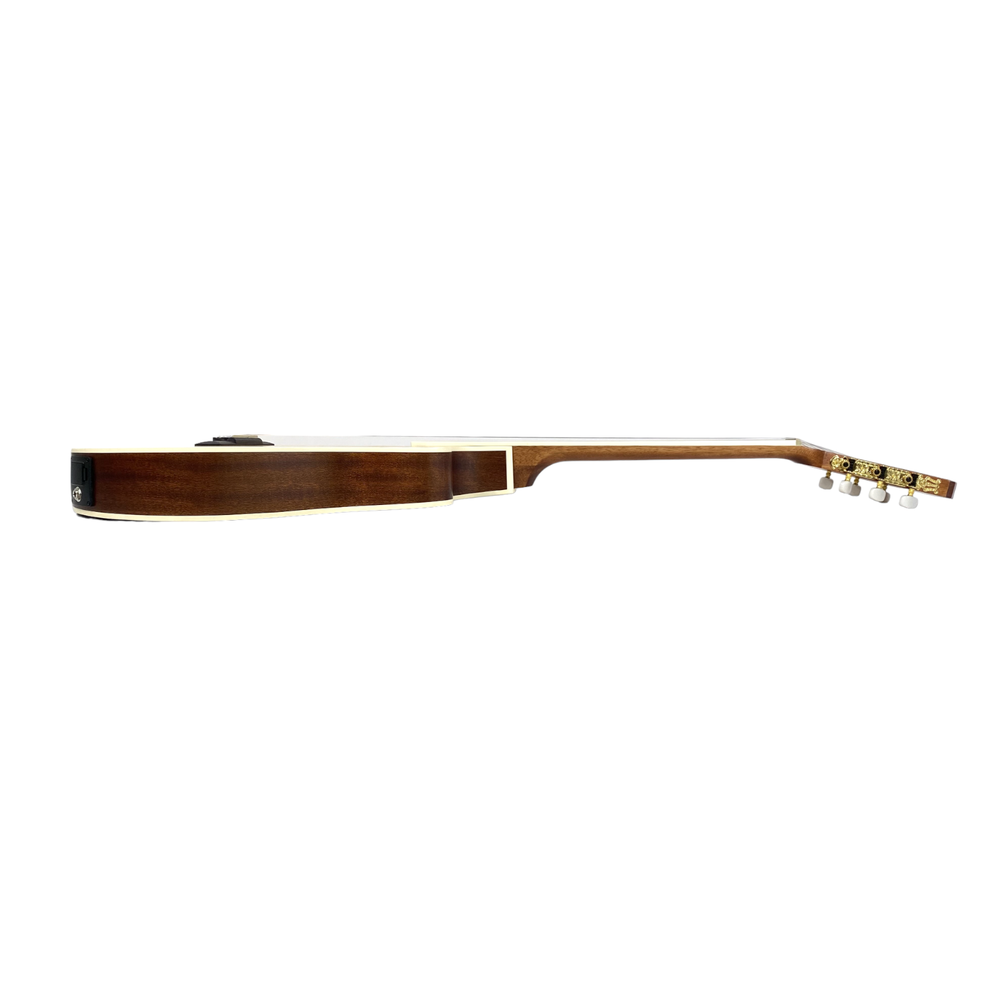 Haze C551BCEQSMFL Solid Top Fretless Arched Back Classical Guitar - Matte