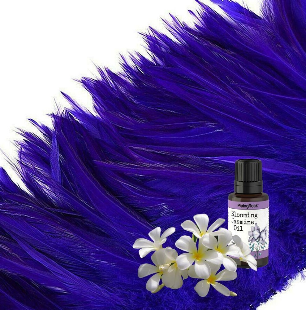Purple Jasmine Aromatic Infused Scented Saddle Feathers 50 pc 5-7"