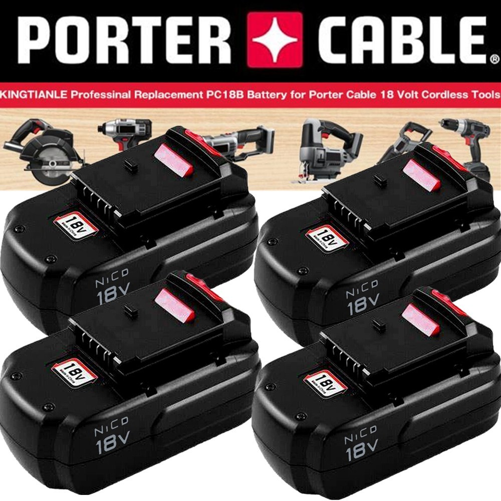 2-4Pack 18V 4.5Ah Replace Battery for Porter Cable PC18B 18-Volt Cordless Tools