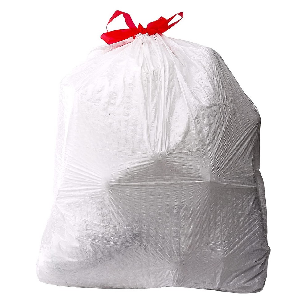 Amazon Basics Flextra Tall Kitchen Drawstring Trash Bags, 13 Gallon, 50 Count, T
