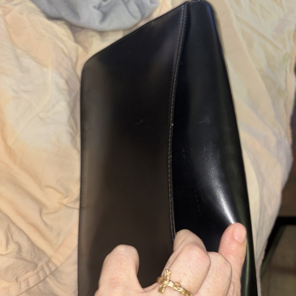 Dunhill Authentic black leather clutch / portfolio bag