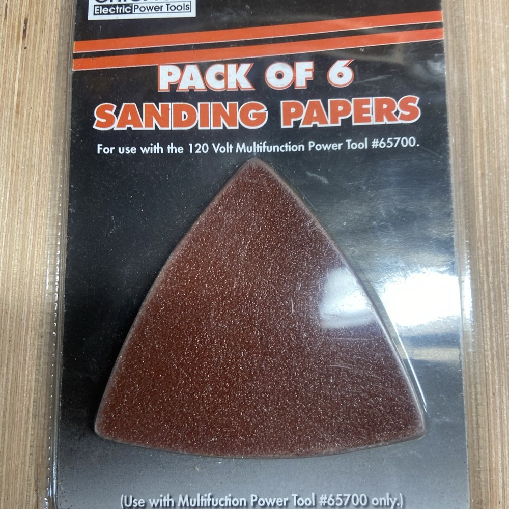 Chicago Electric Multi Tool Triangle Sanding Sheets # 65985, pad assortment