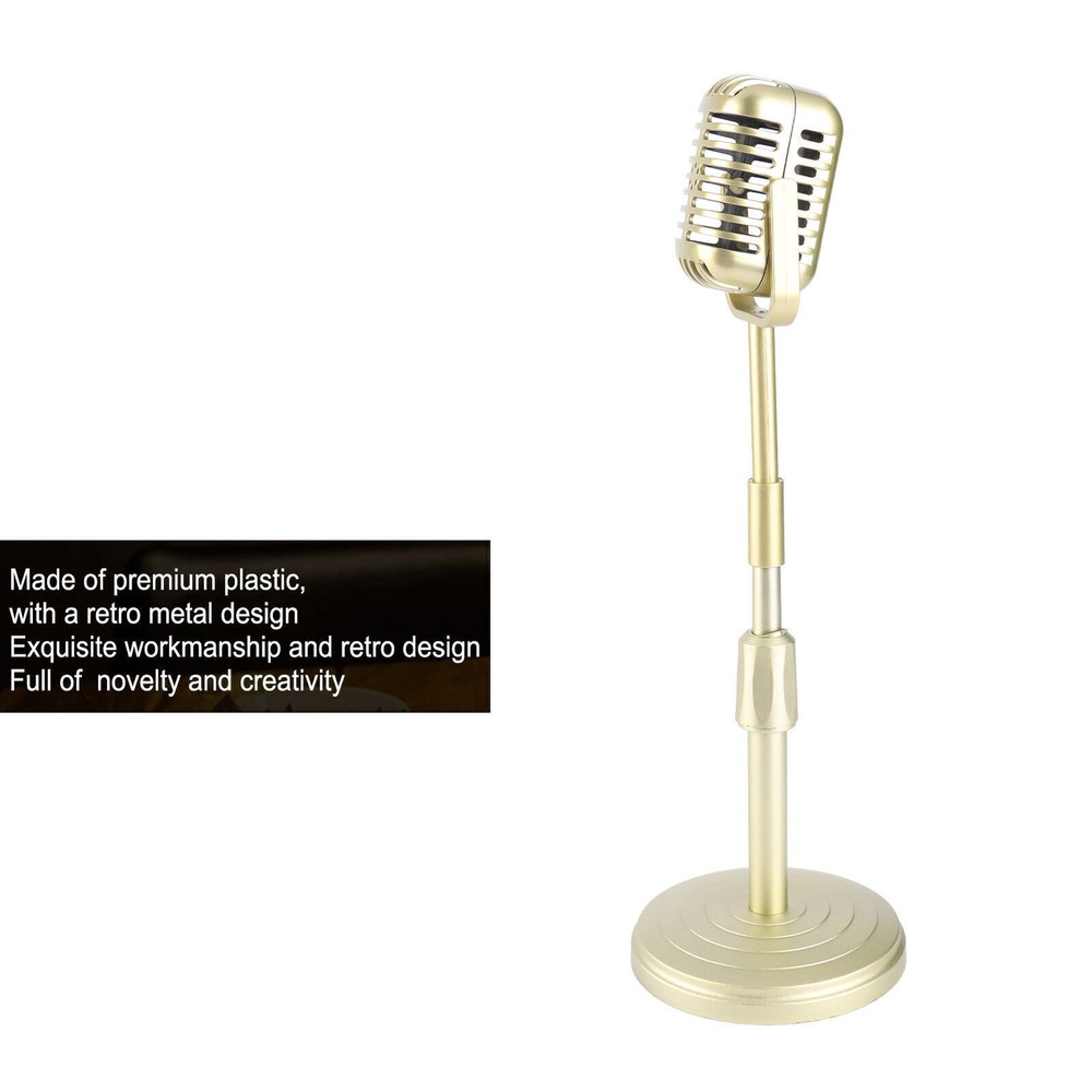 Simulation Old Fashioned Microphone Model with Stable Base and Support Rod Retro