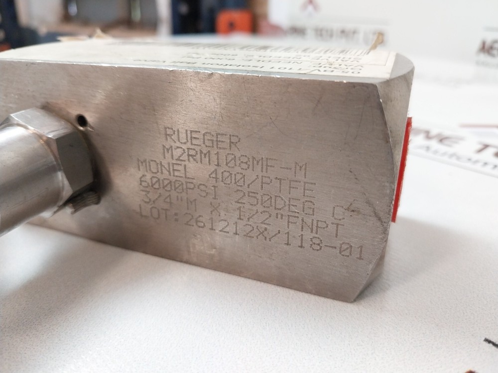 Rueger 6000 psi needle valve