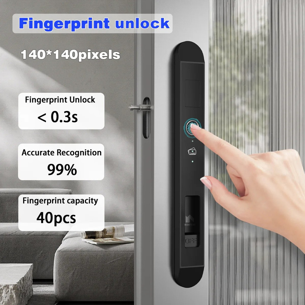 WINFREE Smart Lock for Sliding Doors Tuya App Control (Open Box) FREE SHIPPING.