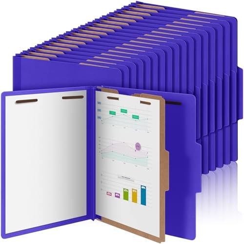 Pcs Classification Folders Letter Size, 1 Divider Pressboard File 36 Purple