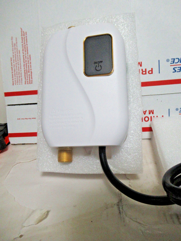 Tankless Water Heater Electric 110V 3000W Under Sink or Mini RV WHITE XY-FC