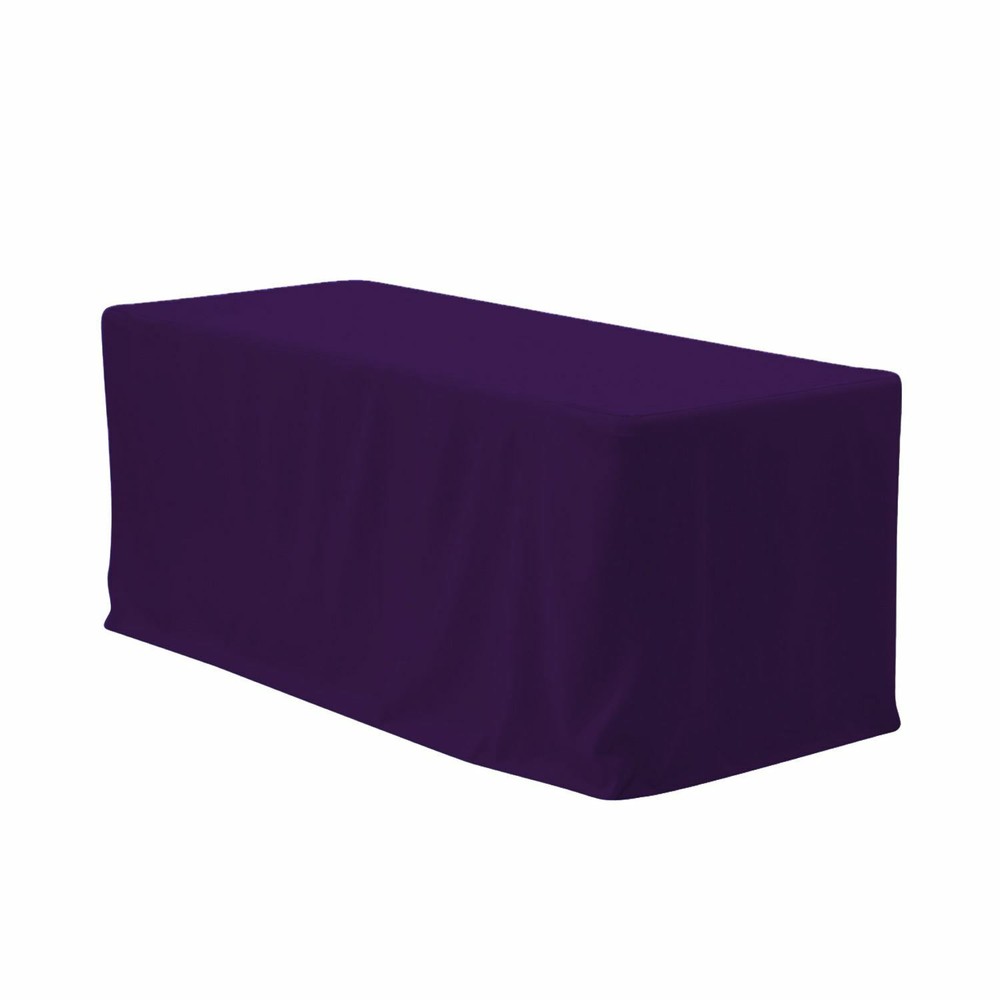 6 ft. Fitted Polyester Rectangular Tablecloth, Premium Tableclothes for weddings