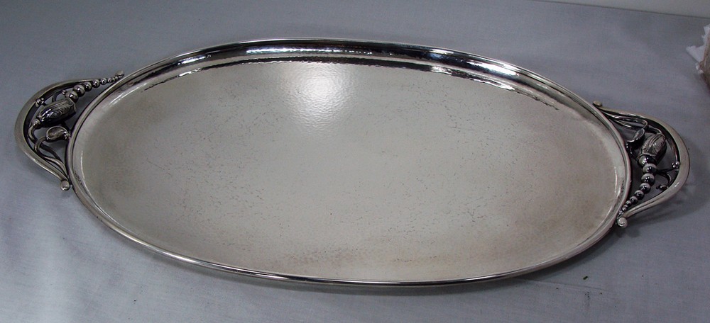 BLOSSOM by  Georg Jensen  Sterling Silver TEA TRAY, #2E