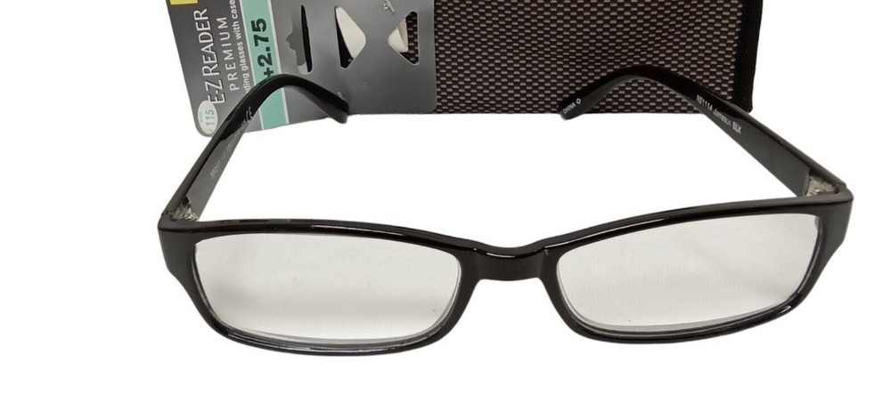 Foster Grant JAMESON BLK Reading Glasses +2.75, +2.50