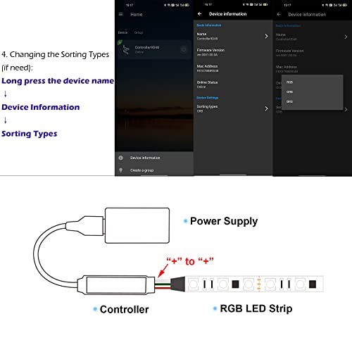 Mini Bluetooth Compatible RGB Controller Music LED Light 5V USB controller