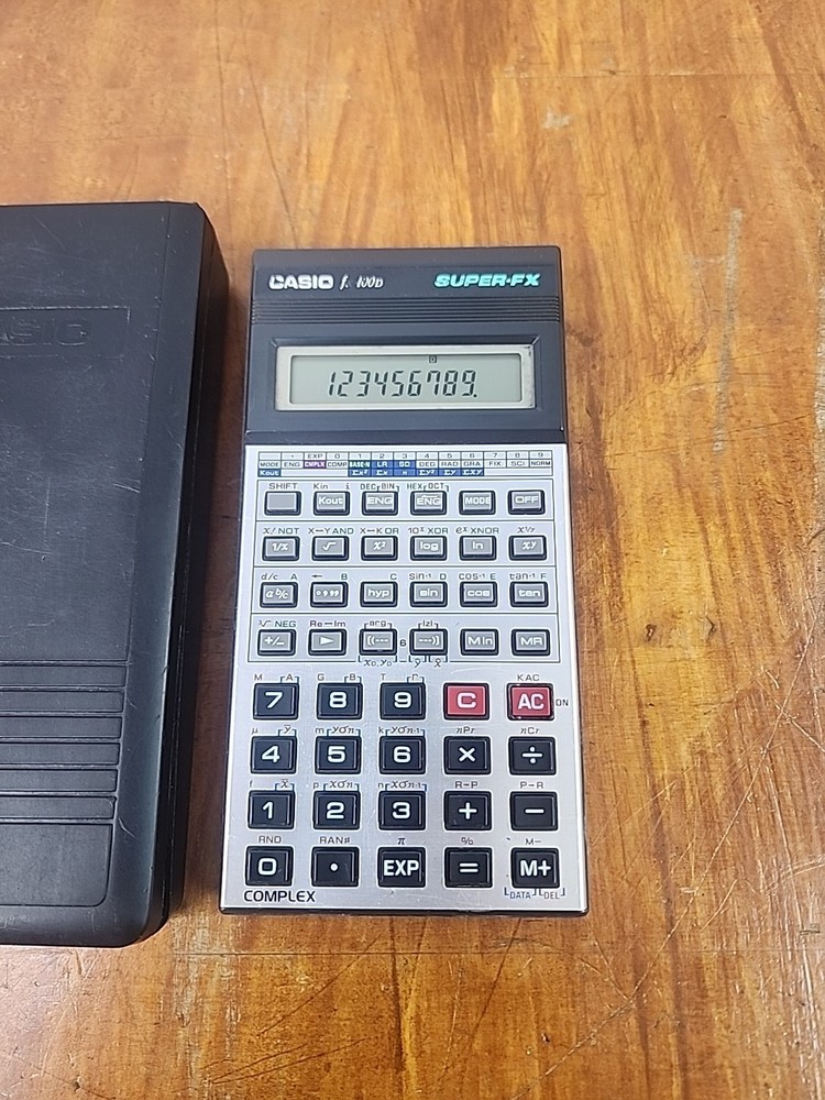 Vintage CASIO fx-100D Super FX Scientific Calculator with Case Tested Working