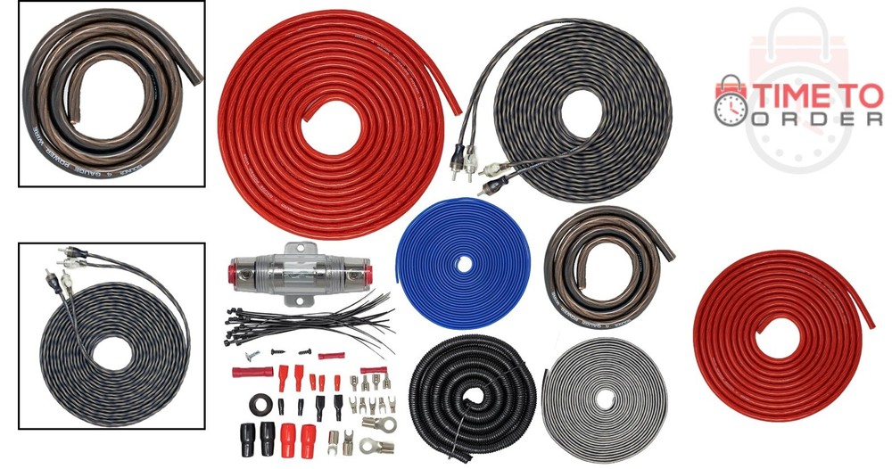 4 Gauge Amplifier Install Kit Complete Wiring 2500W Car Audio System