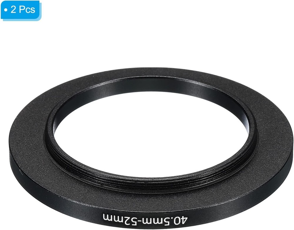 40.5mm-52mm Metal Step Up Ring, 2 Pack Camera Lens Filter Adapter Ring Alumin...