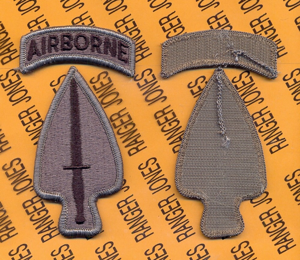 US Army Special Operations Command USASOC Airborne ACU w/Hook patch m/e