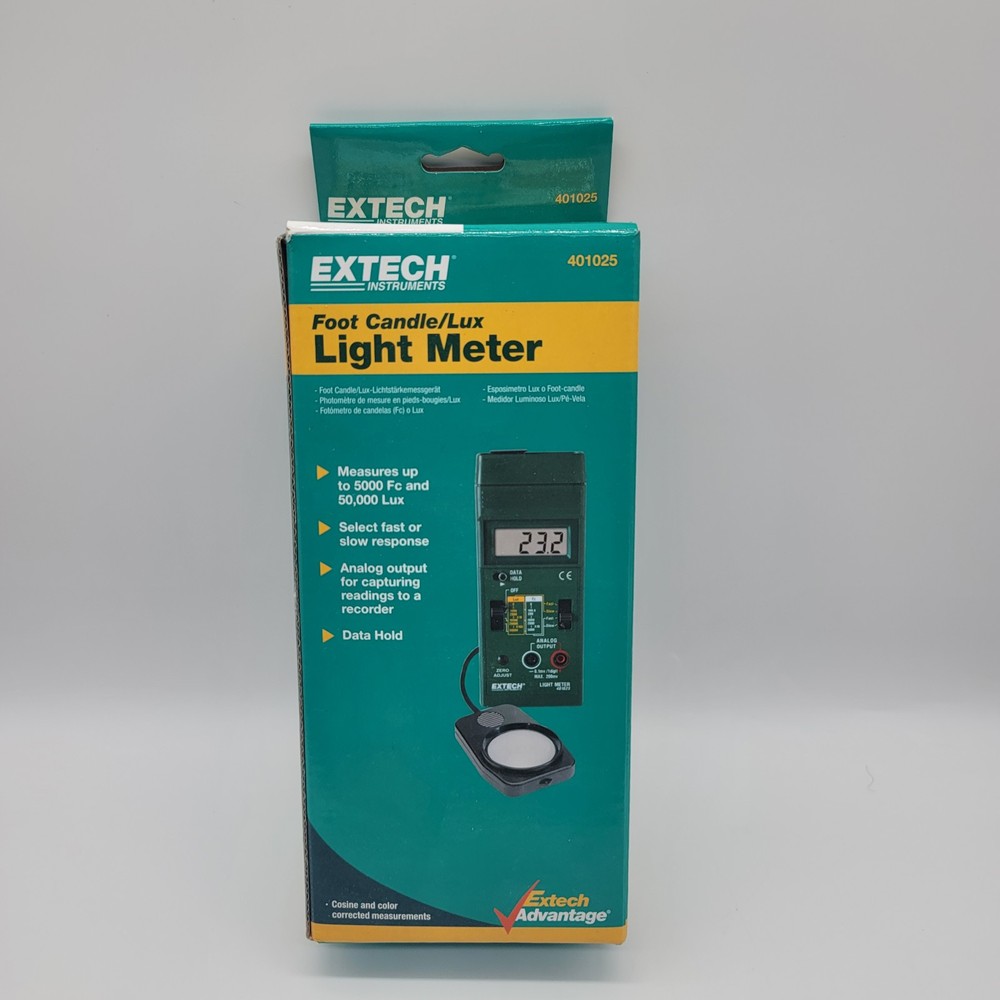 Extech 401025 Digital Light Meter 0-5000 Foot Candles