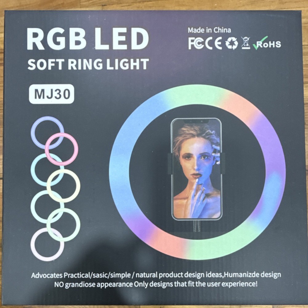 RGB LED Ring Light MJ30 Multicolor Studio Lighting Kit 1 Flash Head Unit