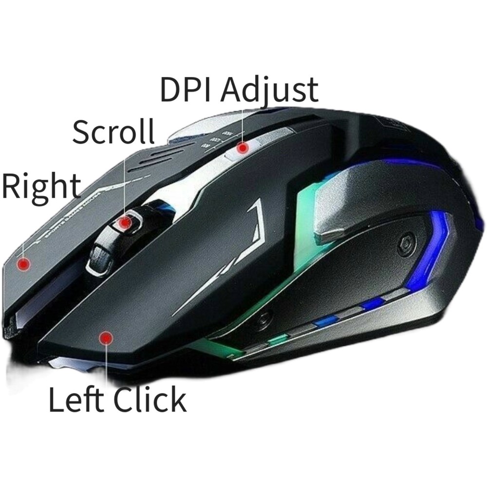 Sanoxy Wired Gaming Mouse Optical LED 1600 DPI 4 Button Black