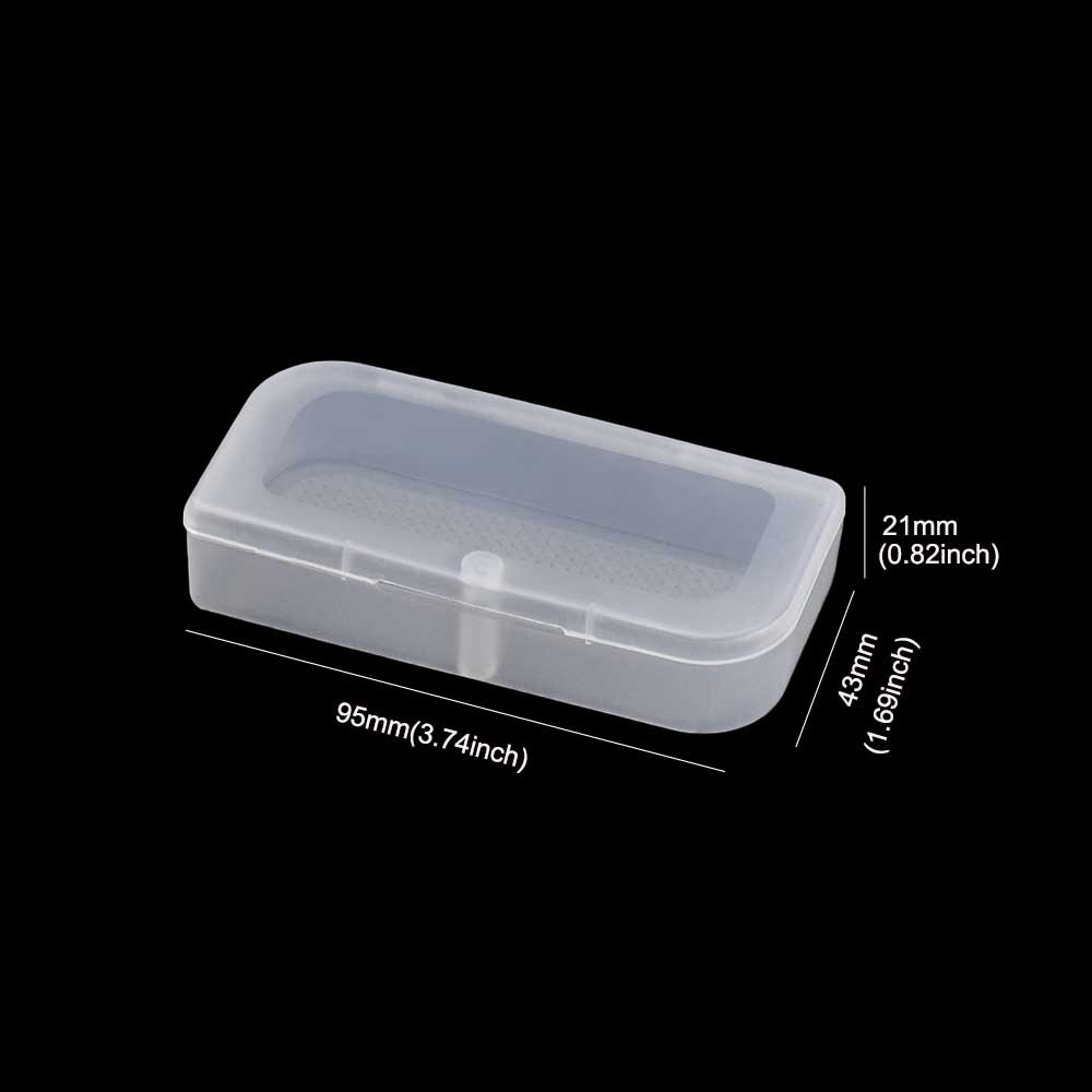 Mini Plastic Storage Box with Lid - Clear Bead Container, Jewelry Case