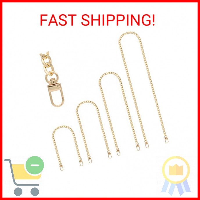 RAPUDA 4 Pieces Different Sizes Iron Replacement Flat Chains Iron, Metal Chain S