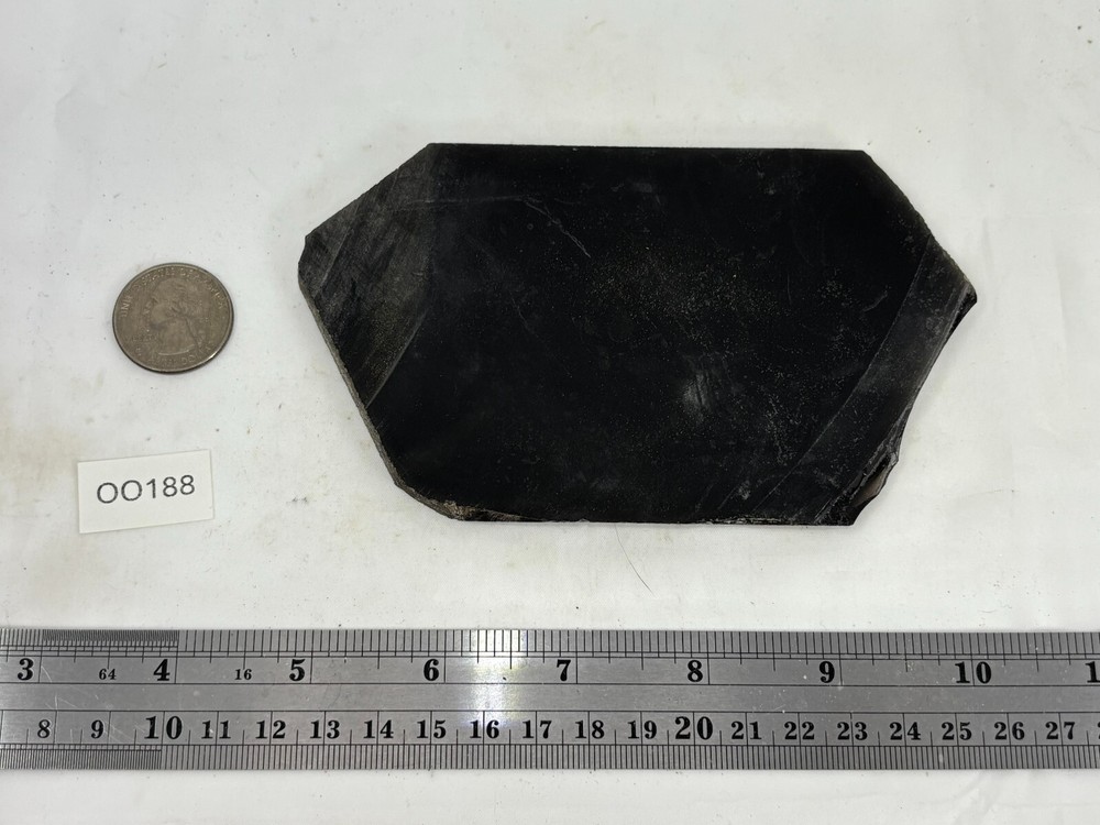 Black Obsidian Slab Lapidary Cabbing Knapping Combo ship avail