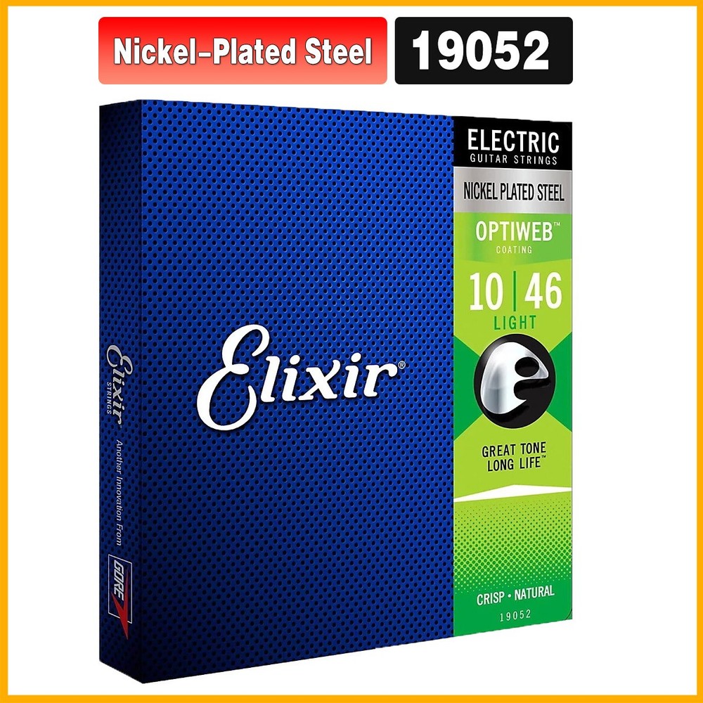 Elixir Electric Guitar Strings with OPTIWEB Coating 19052 Light (.010-.046)  TL